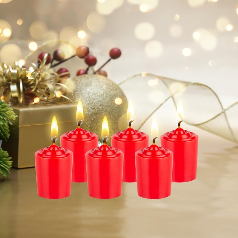 Mega Candles 12 pcs Unscented Red Votive Candles, Hand Poured Wax Candle 15 Hours 1.5 Inch x 2.25 Inch, Home DÃ©cor, Wedding Receptions, Centerpieces, Occasions, Events, Meditations, Holders - Image 4